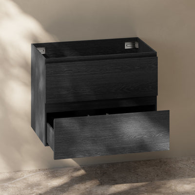 Liberte 30" Wall-Mounted Bathroom Vanity Cabinet without Top in Black Oak