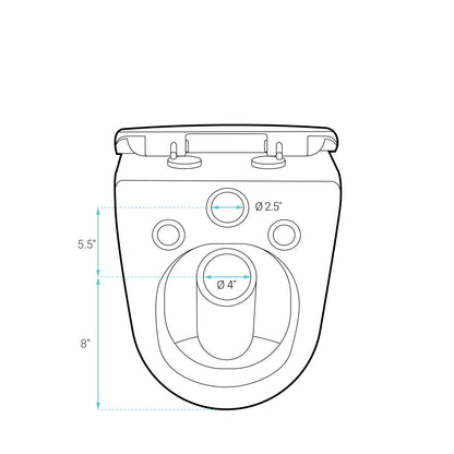 St. Tropez Wall-Hung Toilet Bowl Only in Matte Gray