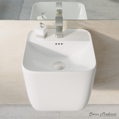 Carre 17.5" Wall-Mount Bathroom Sink