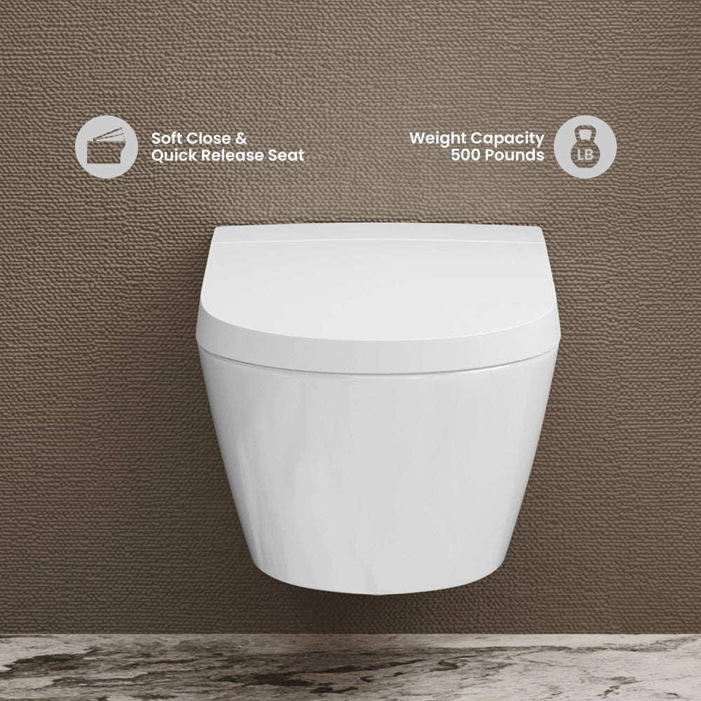 Pur Smart Wall-Hung Bidet Toilet with Matte White Actuator