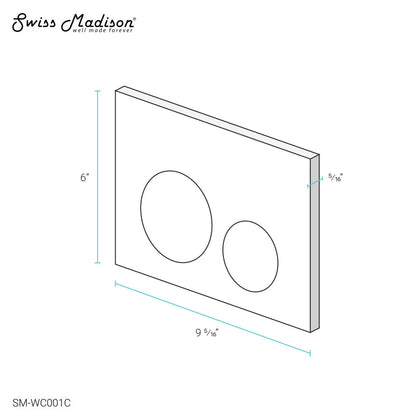 Calice Wall-Hung Toilet Bundle 0.8/1.6 GPF Dual Flush in Glossy White with Flush Plate