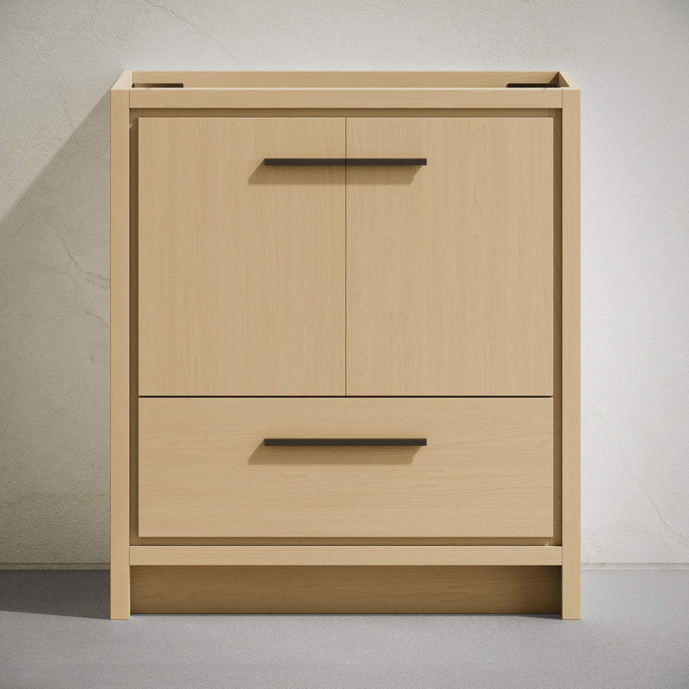 Virage 30" Freestanding Bathroom Vanity in Natural Oak without Sink Top