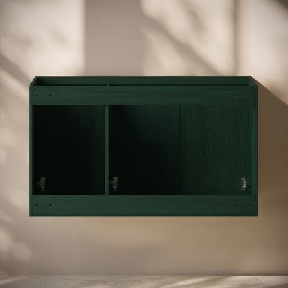 Cascade 36" Wall-Mounted Bathroom Vanity Cabinet without Top in Green Oak