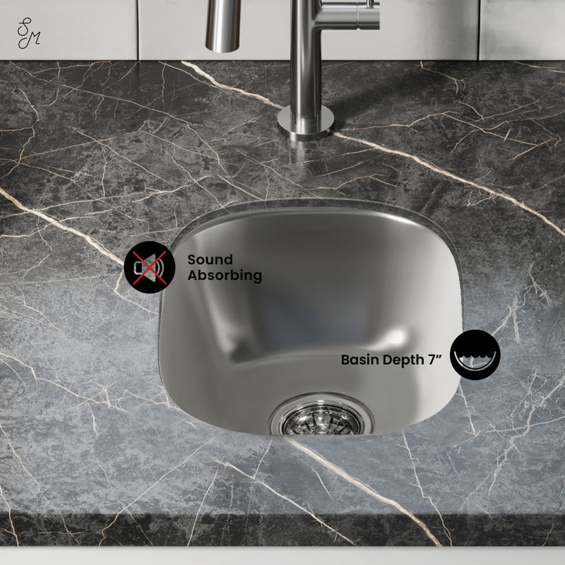 Toulouse 13 x 15 Stainless Steel Single Basin Undermount Kitchen Sink