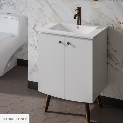 Manoir 24 Bathroom Vanity in White Cabinet Only