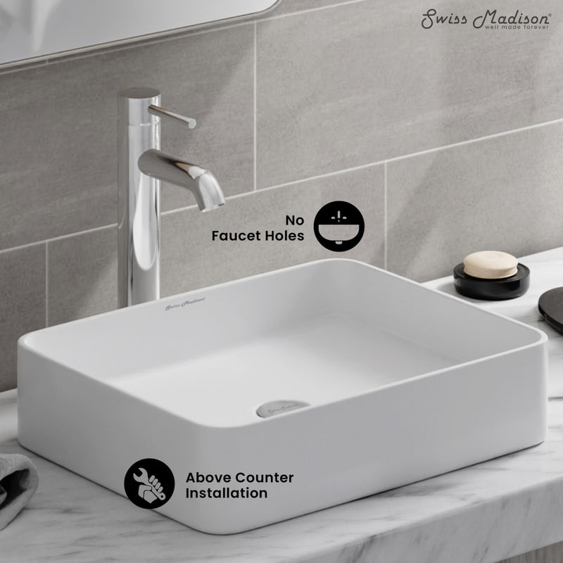 Concorde 19 Rectangle Ceramic Vessel Sink