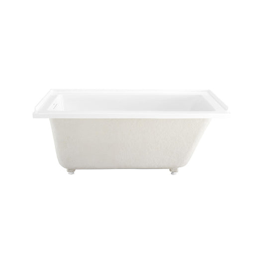 Voltaire 60 x 32 Left Drain Soaking Alcove Bathtub in Glossy White with Integrated Overflow, Drain Included