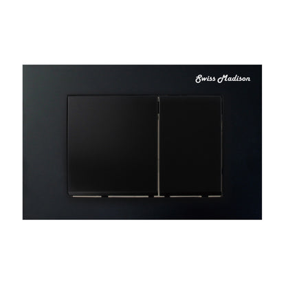 Concorde Wall Mount Dual Flush Actuator plate in Matte Black