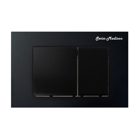 Concorde Wall Mount Dual Flush Actuator plate in Matte Black