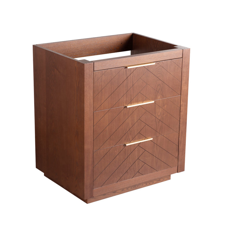 Daxton 24" Freestanding Bathroom Vanity Cabinet without Top in Brown Oak
