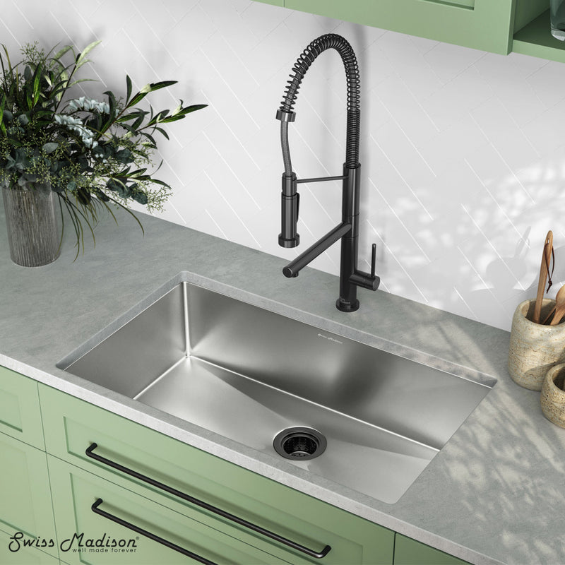 Rivage 32 x 19 Stainless Steel, Single Basin, Undermount Kitchen Sink