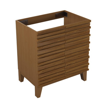 Cascade 30" Freestanding Bathroom Vanity Cabinet without Top in Brown Oak