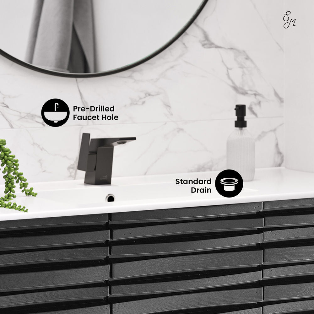 Cascade 48" Bathroom Vanity in Black