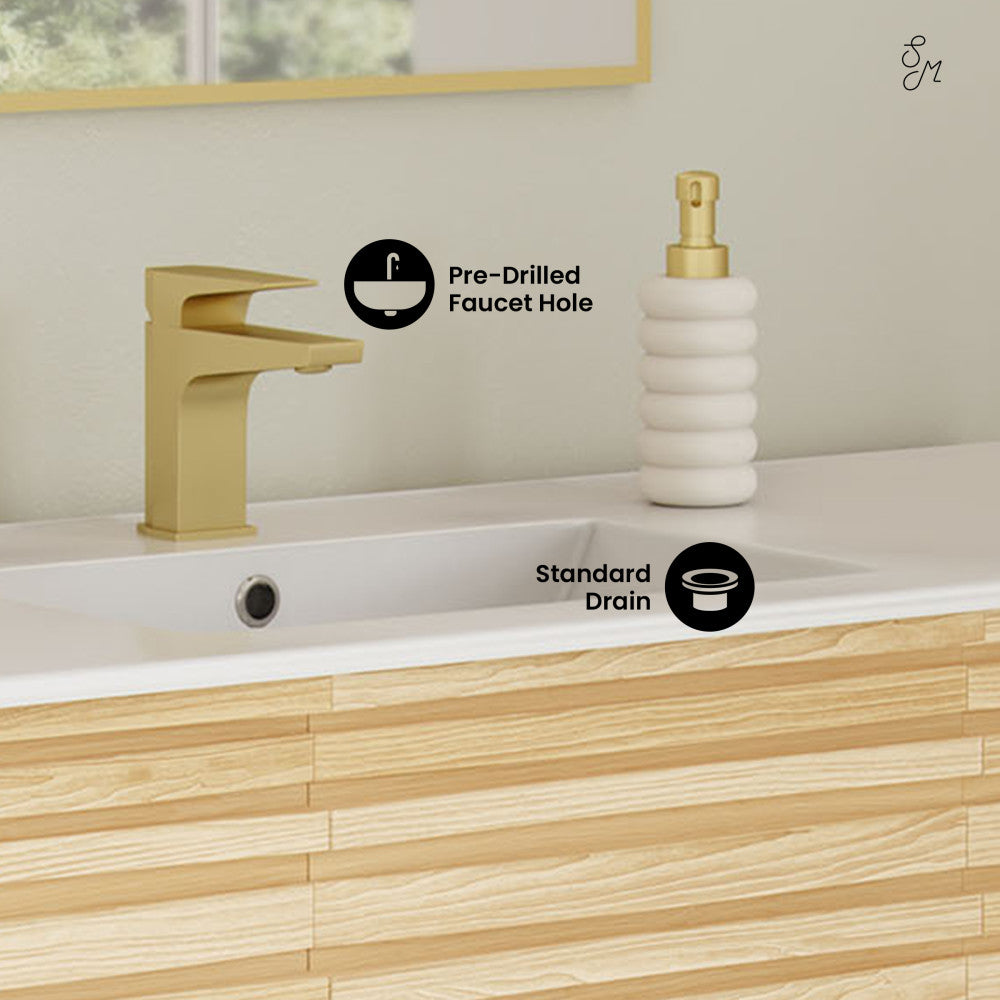 Cascade 48'' Bathroom Vanity in Natural Oak