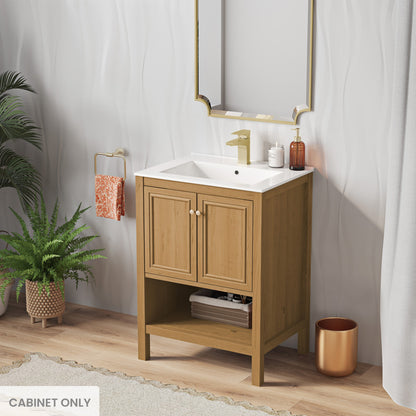 Chateau 24" Freestanding Bathroom Vanity Cabinet without Top in Golden Oak
