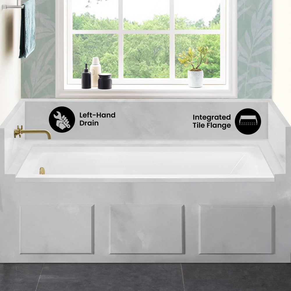 Voltaire 66" x 32" Left-Hand Drain Alcove Bathtub