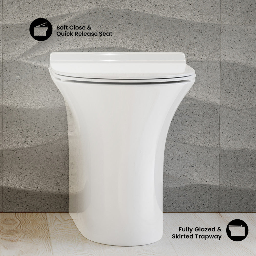 Cascade Back-to-Wall Elongated Toilet Bowl