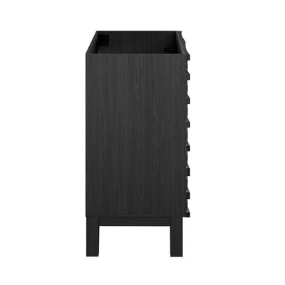 Cascade 30" Freestanding Bathroom Vanity Cabinet without Top in Black Oak