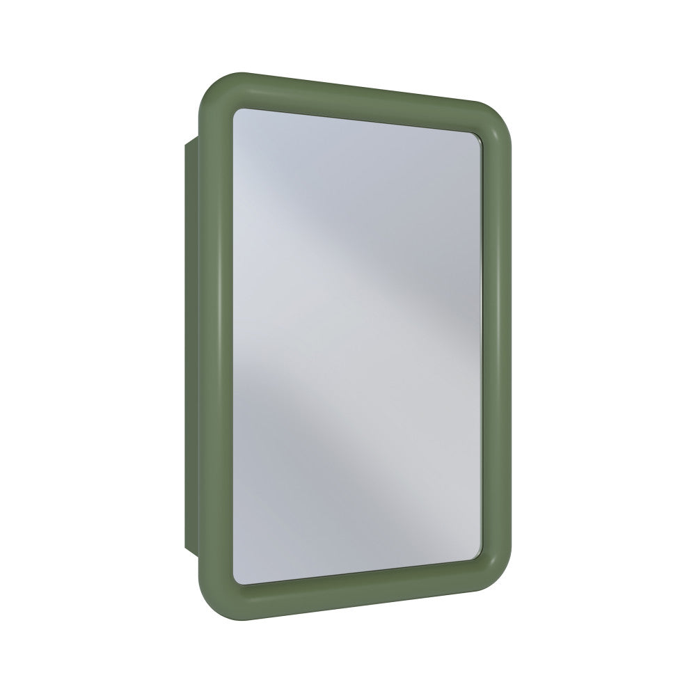 Plaisir 18 x 27 Recessed/Wall Mount Medicine Cabinet with Mirror in Green