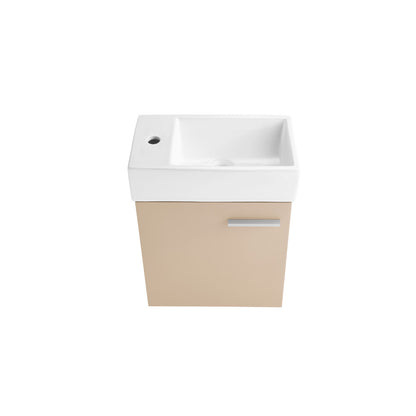 Colmer 18" Wall-Mounted Bathroom Vanity in Sandstone