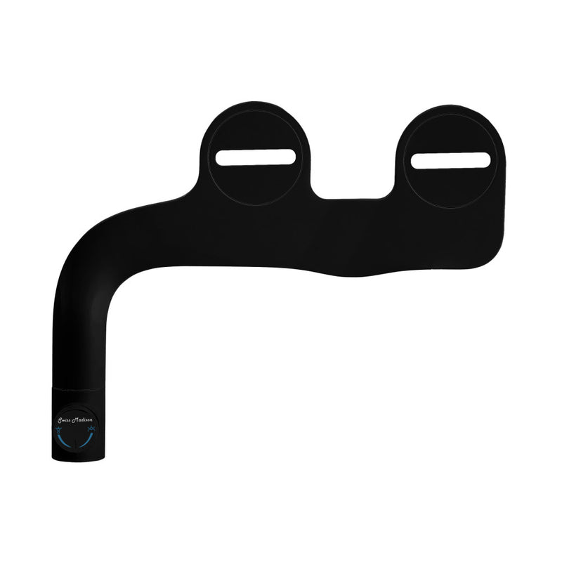 Aqua Non-Electric Bidet Toilet Attachment in Matte Black with Black Knob