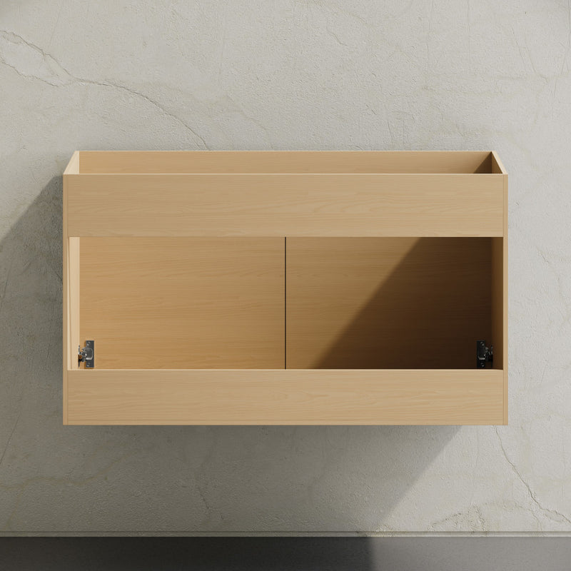 St. Tropez 36" Wall-Mounted Bathroom Vanity Cabinet without Top in Natural Oak