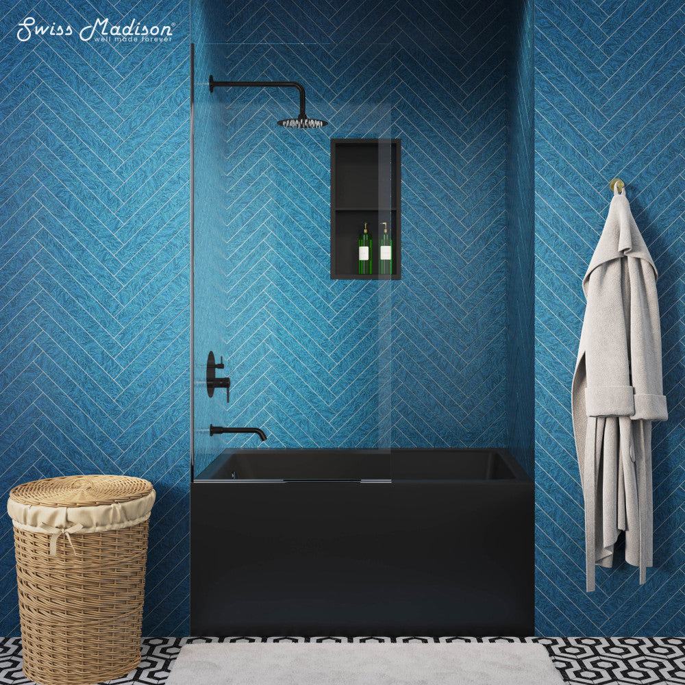 Ivy Single-Handle 1-Spray Tub and Shower Faucet in Matte Black (Valve Included)