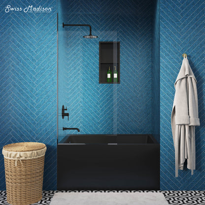 Ivy Single-Handle 1-Spray Tub and Shower Faucet in Matte Black (Valve Included)