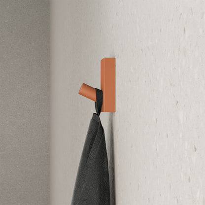 Monaco Concrete Bathroom Robe Hook in Terracotta