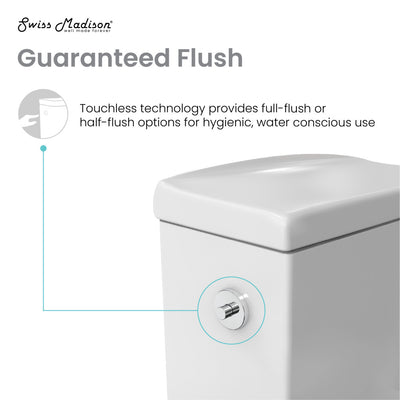 Hugo One-Piece Elongated Toilet Dual-Flush 1.1/1.6 gpf, Touchless