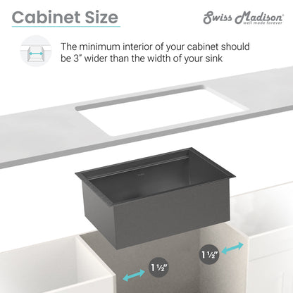 18 gauge stainless steel undermount kitchen sink in polished chrome, 32-inch square basin.
