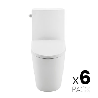St. Tropez One-Piece Elongated Toilet Side Flush 1.28 gpf (6 - Pack)