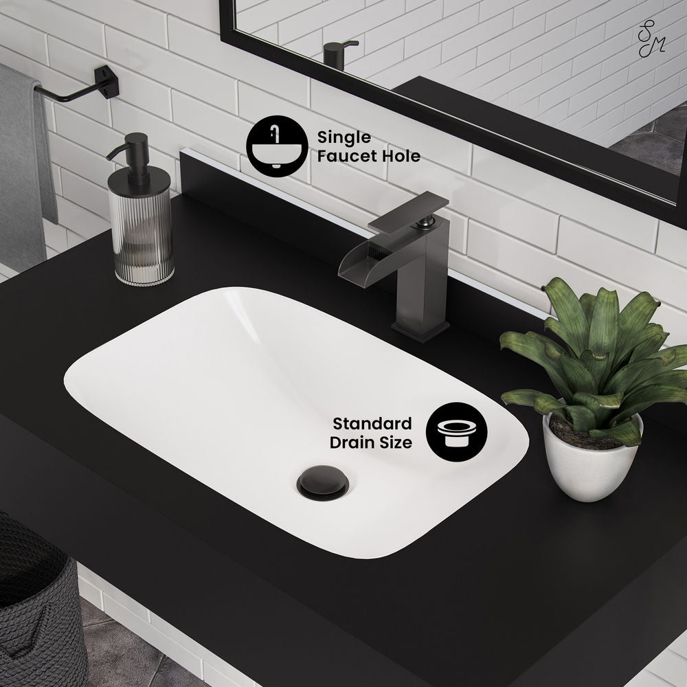 Avancer 36'' Wall Mount Sink In Black Marquina