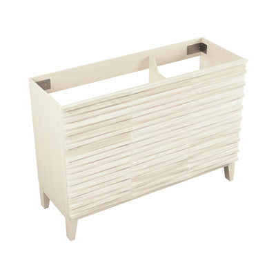 Cascade 48" Freestanding Bathroom Vanity Cabinet without Top in White Oak