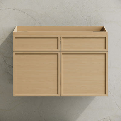 St. Tropez 30" Wall-Mounted Bathroom Vanity Cabinet without Top in Natural Oak