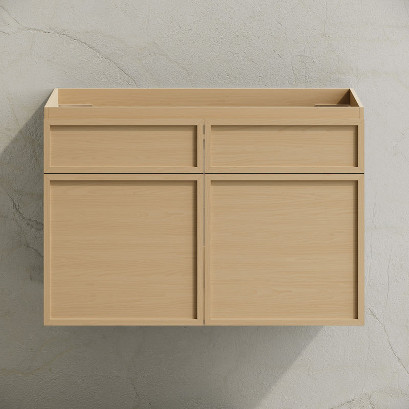 St. Tropez 30" Wall-Mounted Bathroom Vanity Cabinet without Top in Natural Oak
