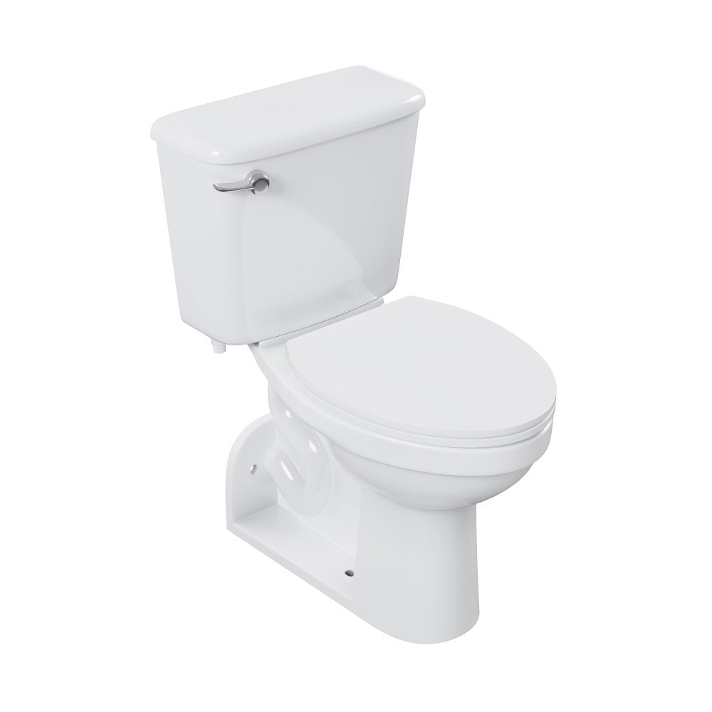 Carlton Marquette Rear-Outlet Two-Piece 1.6 GPF Left-Hand Flush Elongated Toilet in Glossy White