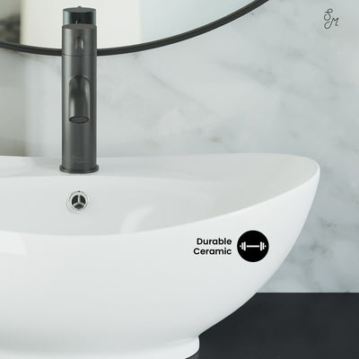 Ivy 23 Oval Ceramic Vessel Sink
