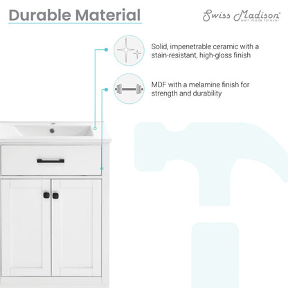 Burdon 24" Bathroom Vanity in White