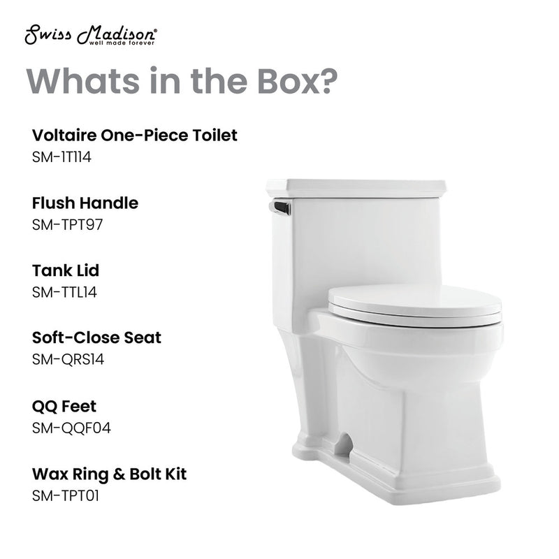 Voltaire One-Piece Elongated Toilet Side Flush 1.28 gpf