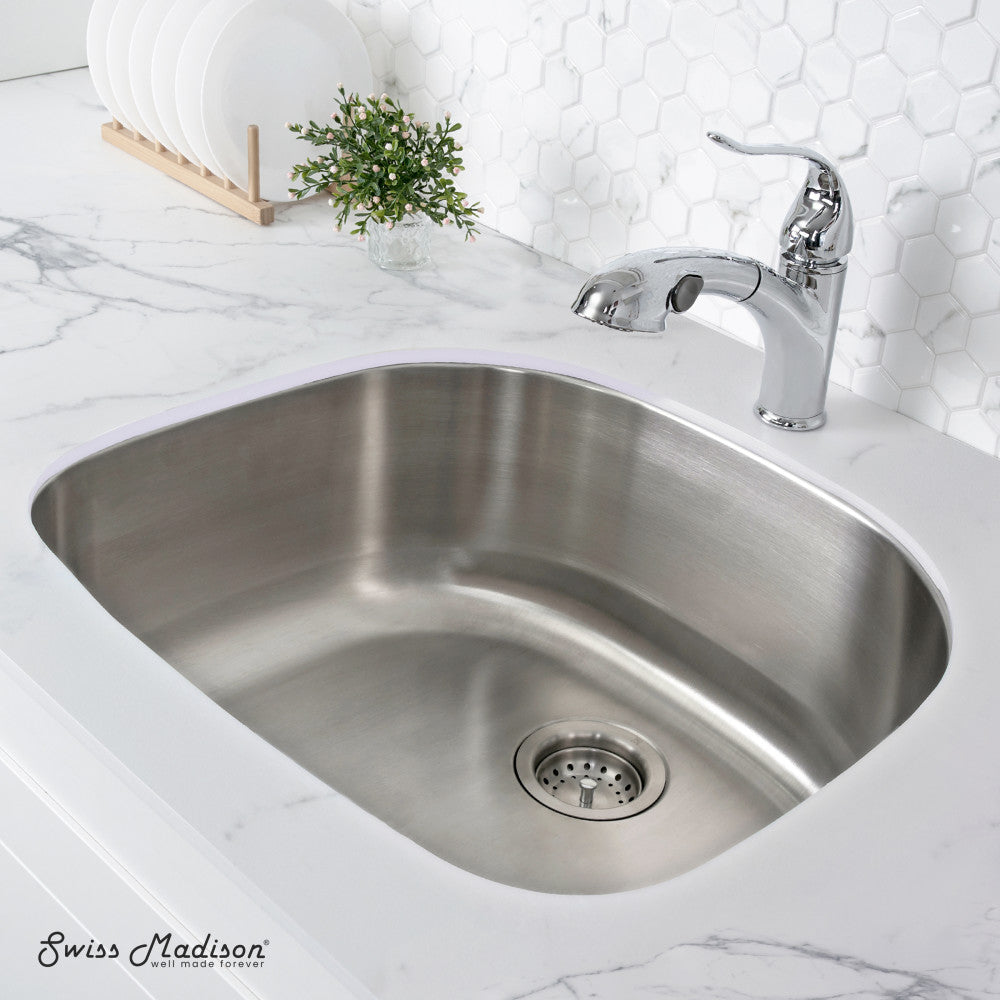 Toulouse 23 5/8 x 21 Stainless Steel, Single Basin, Undermount Kitchen Sink