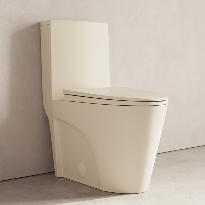 St. Tropez One-Piece 12" Rough-in 1.1/1.6 GPF Dual Flush Elongated ADA Toilet in Matte Bisque