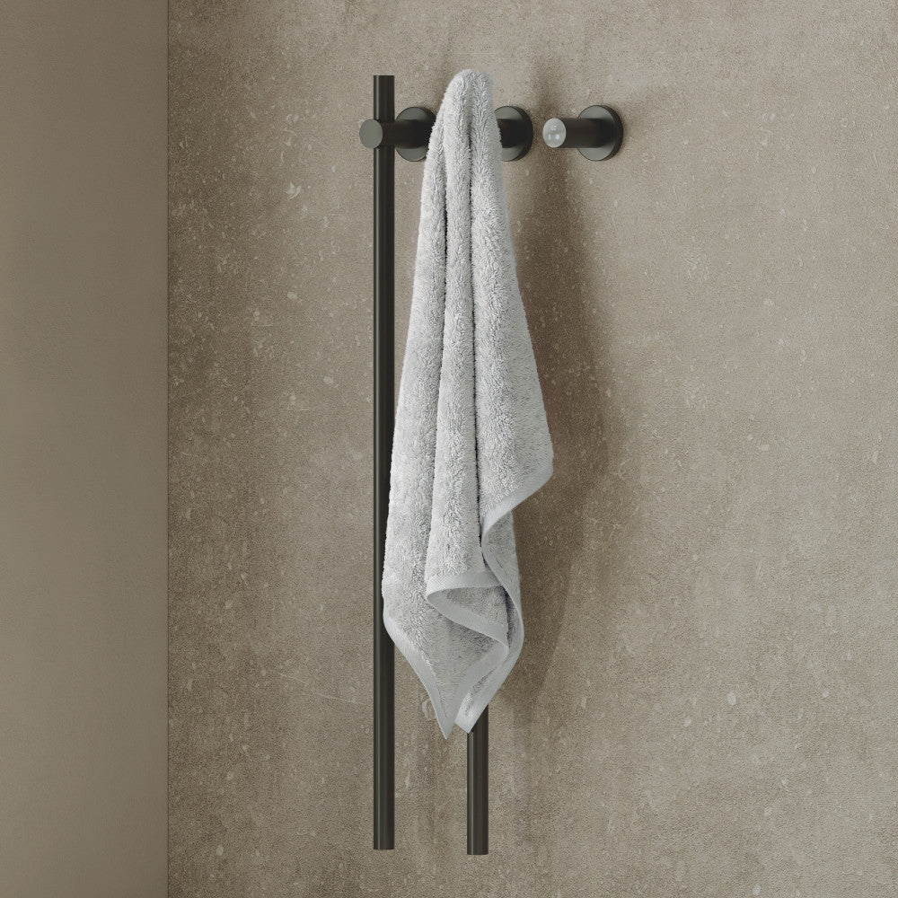 Monaco 2-Bar Electric Towel Warmer with Timer in Matte Black