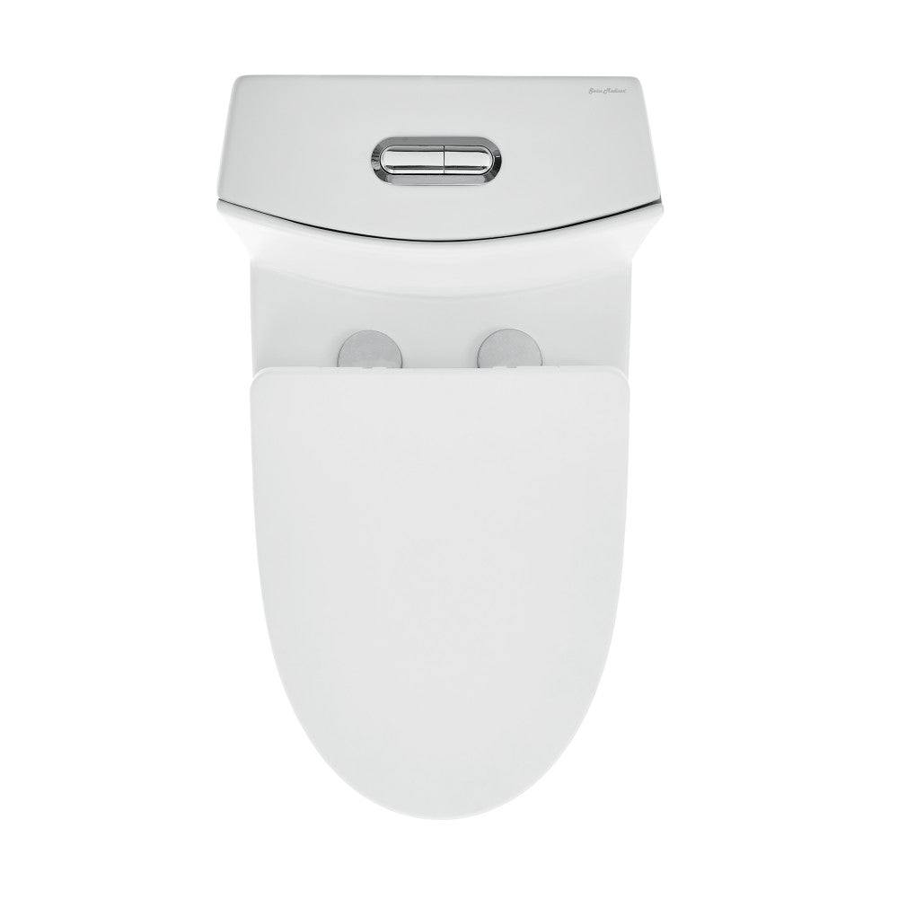 St. Tropez One-Piece 14" Rough-in 1.1/1.6 GPF Dual Top Vortex Flush Elongated Toilet in Matte White