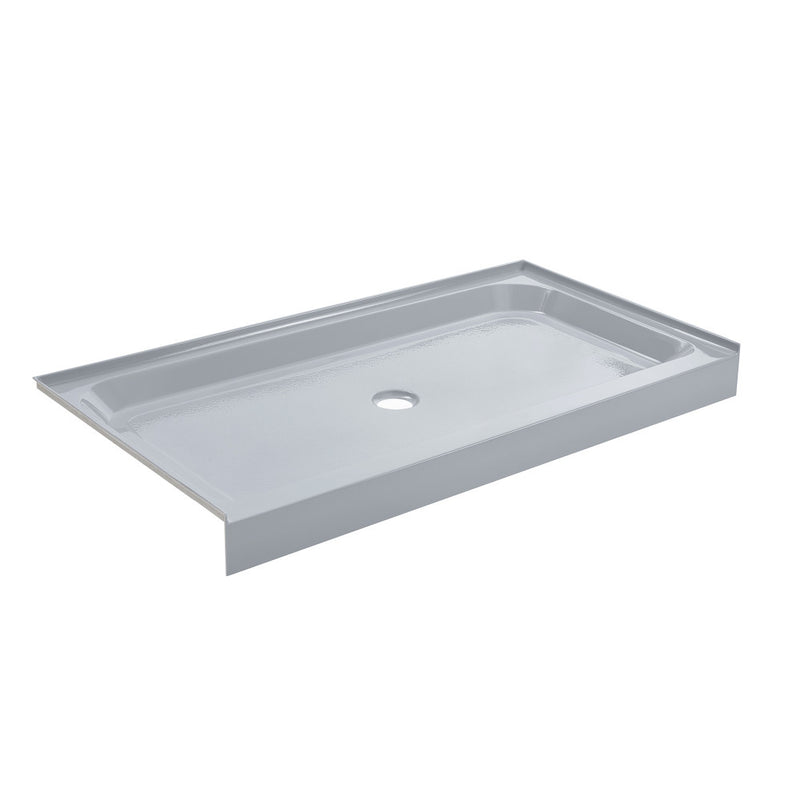 Voltaire 60" x 30" Single-Threshold, Center Drain, Shower Base in Gray