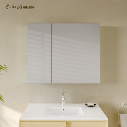 Cache 36 x 30 Rectangle Recessed/Wall Mount Medicine Cabinet with Mirrored Sides