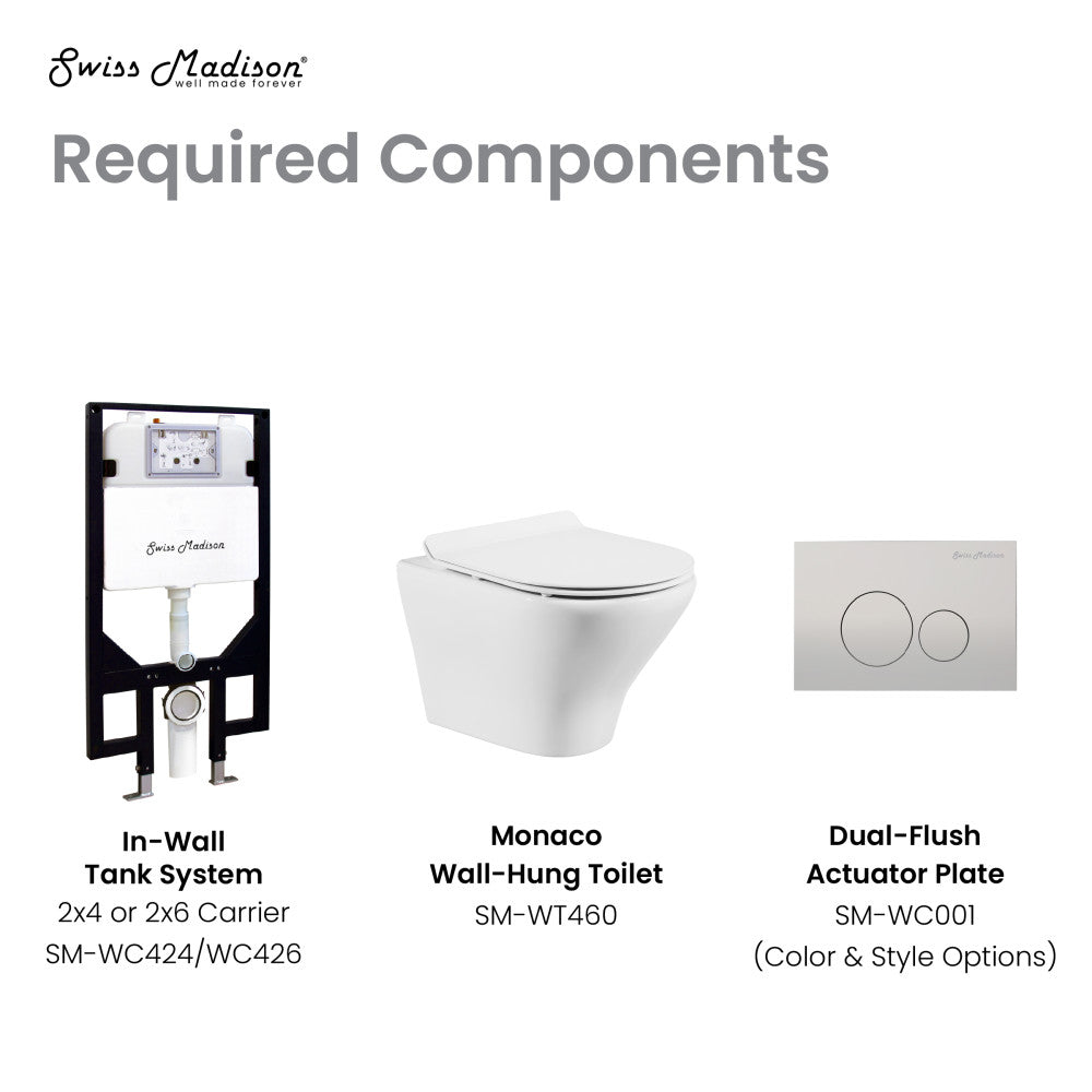 Monaco Wall-Hung Round Toilet Bowl