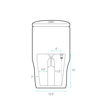 Sublime II One-Piece 12" Rough-in 1.1/1.6 GPF Dual Top Flush Round Compact Toilet in Glossy White (6 - Pack)