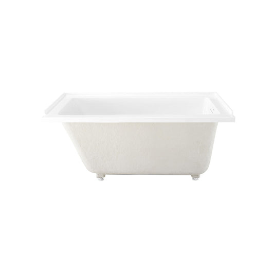 Voltaire 54 x 30 Right Drain Soaking Alcove Bathtub in Glossy White with Integrated Overflow, Drain Included