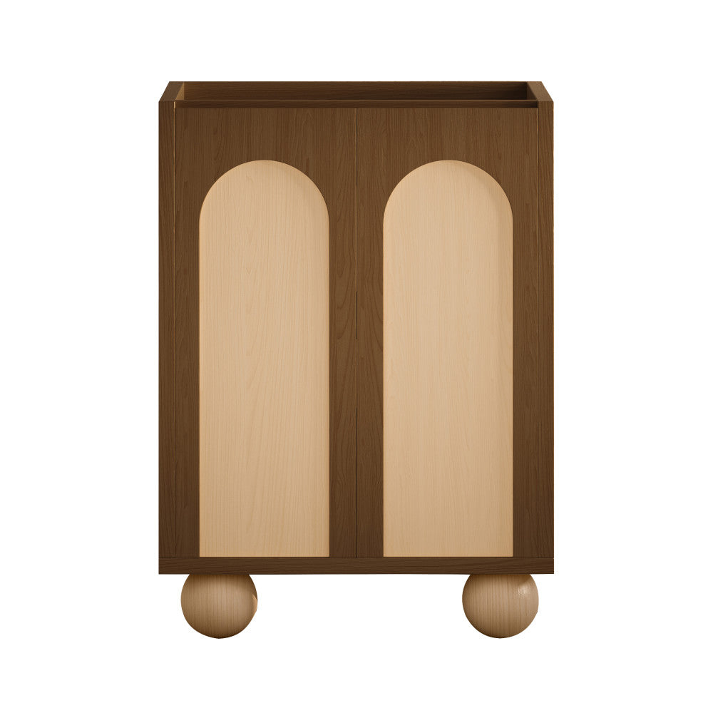 Plaisir II 24" Freestanding Bathroom Vanity Cabinet without Top in Brown Oak